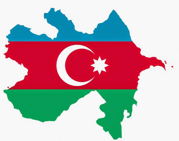 Azerbeidzjan: vlag en wapenschild van het land